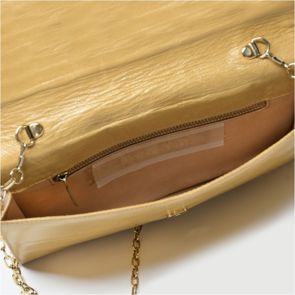 PANCALDI Vintage Leather Envelope Convertible Clutch/Shoulder Bag - Picture 12 of 16